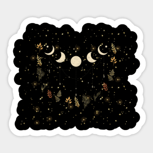 Moonlit Garden-Winter Brown Coloured Sticker